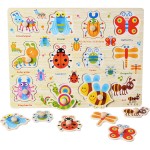 ABC Wood Puzzle - Animal Fruit Number Montessori