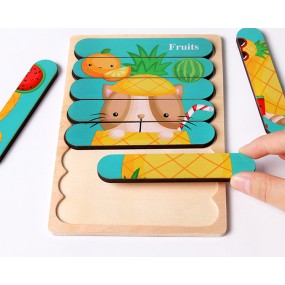 3D Wooden Puzzle - Animal Story Stacking