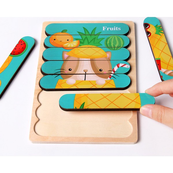 3D Wooden Puzzle - Animal Story Stacking