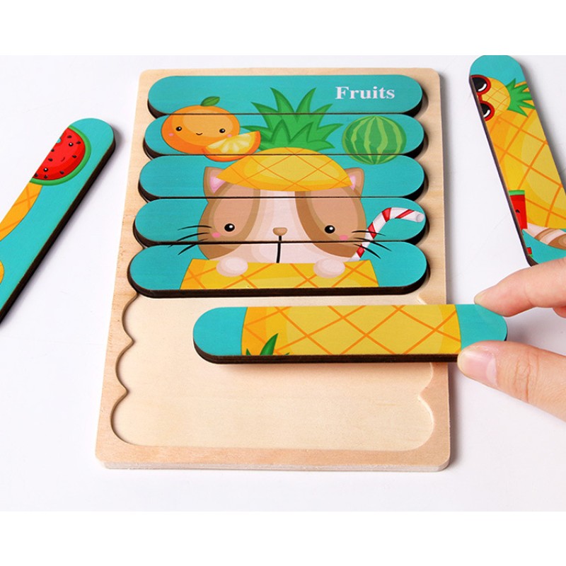 3D Wooden Puzzle - Animal Story Stacking
