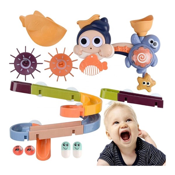 Water Track Toy - DIY Spin Slide Bath Pipes