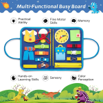 Felt Busy Board - Wooden Sensory Activity