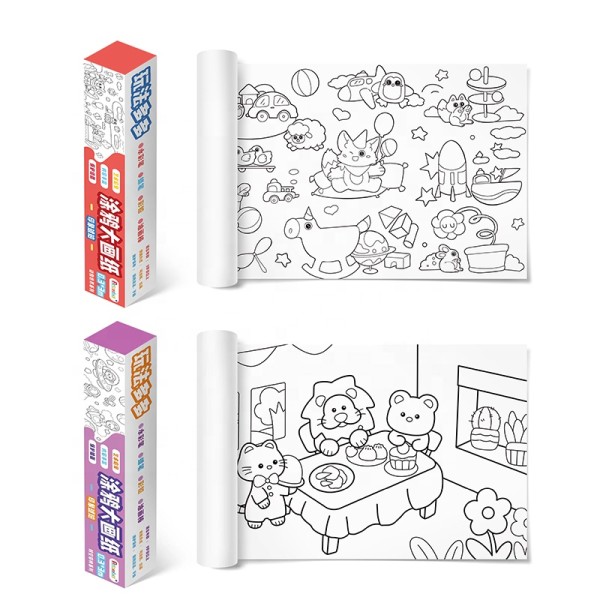 Coloring Poster Roll - Sticker Paper School