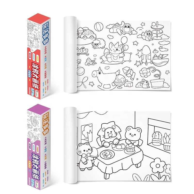 Coloring Poster Roll - Sticker Paper School