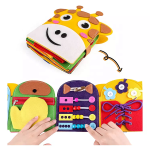 Giraffe Quiet Book - 3D Fabric Sensory Activity