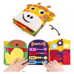 Giraffe Quiet Book - 3D Fabric Sensory Activity