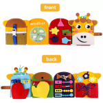 Giraffe Quiet Book - 3D Fabric Sensory Activity