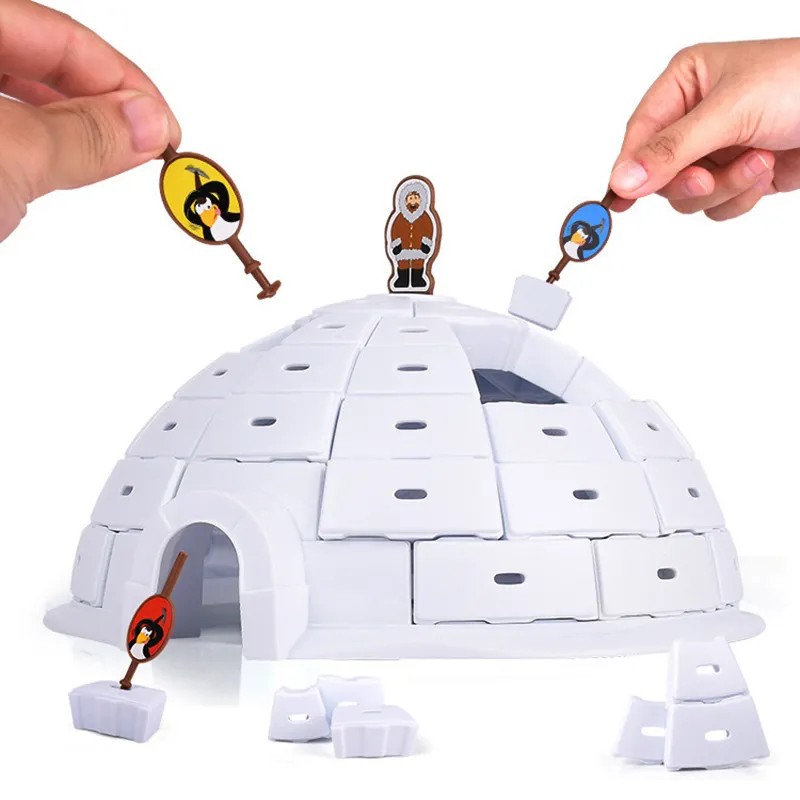 Penguin Board Game - Snow House Building Blocks