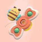 Bath Spinner Toy - 3pcs Animal Rattle Fidget