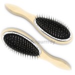 Custom Hair Brush Manufacturer - Stainless Steel Pin Wooden Handle Wig Comb