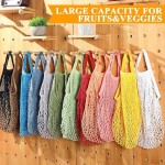 Custom Mesh Bag Factory - Reusable Organic Striped Crochet Market Tote Bag