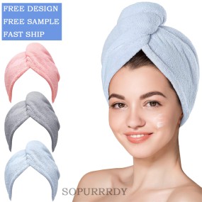 Custom Hair Towel Factory - Microfiber Anti Frizz Hair Wrap Turban Towels