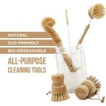 Custom Dish Brush Set Manufacturer - Natural Bamboo Wooden Dish Scrub Brush Set
