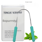 Custom Tongue Cleaner Factory - Plastic Handle Stainless Steel Tongue Scraper Brush