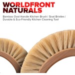Custom Kitchen Brush Manufacturer - Naturals Bamboo Oval Handle Sisal Brush