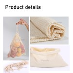 Custom Mesh Bag Manufacturer - Reusable Organic Cotton Drawstring Produce Sack