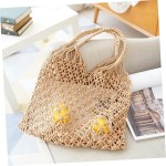 Custom Handbag Manufacturer - Women Crochet Cotton Rope Beach Mesh Handbag