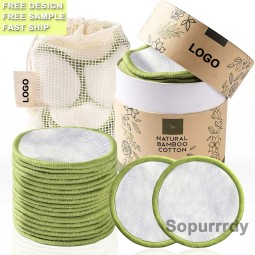 Custom Makeup Remover Pads Manufacturer - Reusable Bamboo Cotton Pads with Laundry Bag