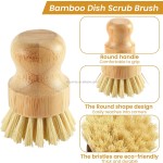 Custom Dish Brush Manufacturer - Bamboo Dish Scrub Brushes Set Wooden Cleaning Brush