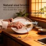 Custom Dish Brush Factory - Natural Bamboo Sisal Bristle Dishwashing Brush