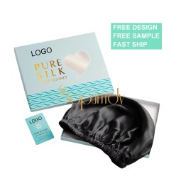 Custom Silk Bonnet Manufacturer - 22 Momme Double Layer Adjustable Sleep Cap