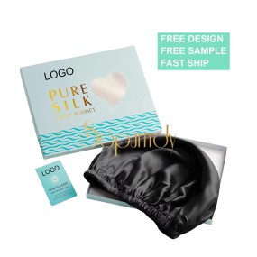 Custom Silk Bonnet Manufacturer - 22 Momme Double Layer Adjustable Sleep Cap