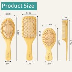Custom Hair Brush Set Manufacturer - Bamboo Detangling Massage Hair Comb Brush