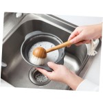 Custom Dish Scrub Brush Manufacturer - Bamboo Handle Stiff Bristles Pan Brush