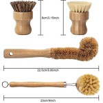 Custom Cleaning Brush Set Factory - Bamboo Sisal Palm Eco Friendly Brush Set