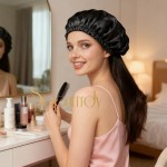 Custom Silk Bonnet Manufacturer - 22 Momme Double Layer Adjustable Sleep Cap