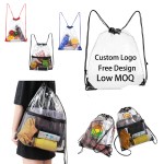 Promotional Nylon Polyester Backpack Manufacturer - Custom Logo Drawstring Backpack