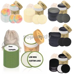 Reusable Makeup Pads Factory - Round Oil Free Bamboo Velvet Cleansing Pads