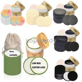 Reusable Makeup Pads Factory - Round Oil Free Bamboo Velvet Cleansing Pads