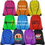 Promotional Nylon Polyester Backpack Manufacturer - Custom Logo Drawstring Backpack