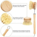 Custom Dish Brush Factory - Natural Bamboo Sisal Bristle Dishwashing Brush