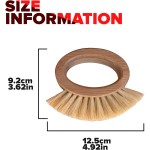 Custom Kitchen Brush Manufacturer - Naturals Bamboo Oval Handle Sisal Brush