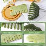Custom Scalp Massager Manufacturer - Jade Meridian Head Massage Tool Gua Sha Comb