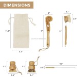Custom Dish Brush Set Manufacturer - Natural Bamboo Wooden Dish Scrub Brush Set