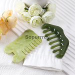 Custom Scalp Massager Manufacturer - Jade Meridian Head Massage Tool Gua Sha Comb