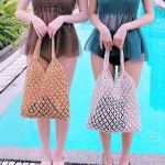 Custom Handbag Manufacturer - Women Crochet Cotton Rope Beach Mesh Handbag