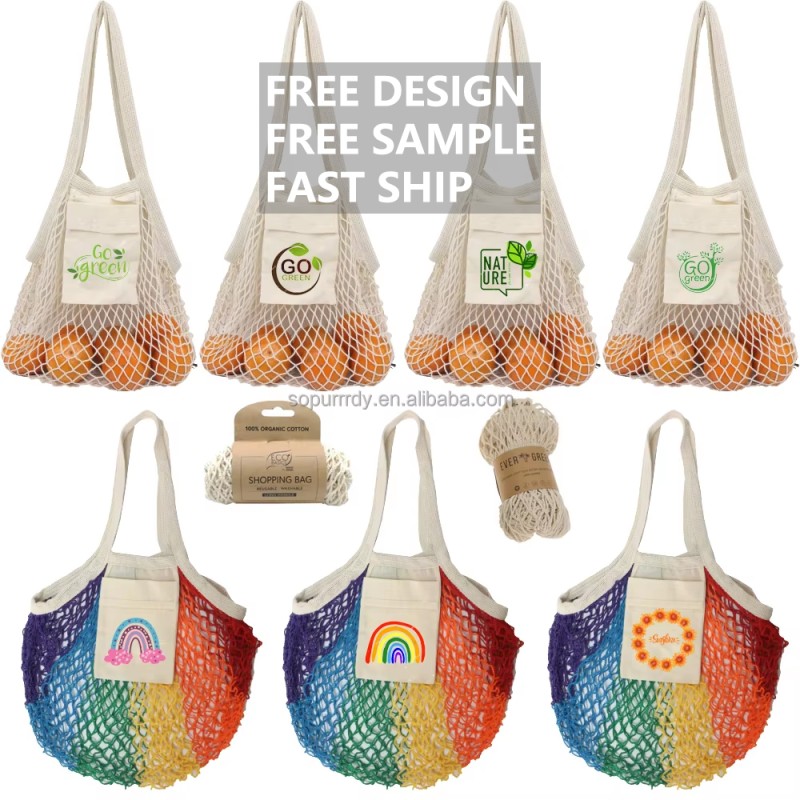 Eco Friendly Mesh Bag Manufacturer - Zero Waste Cotton Net String Shoulder Bag