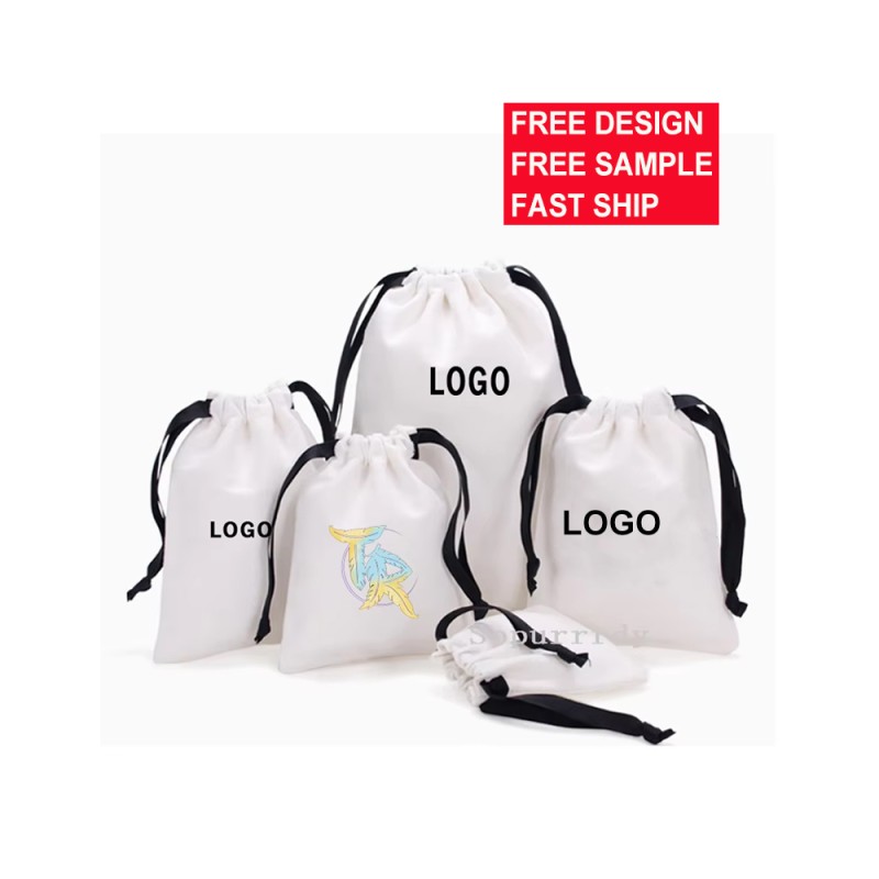 Custom Drawstring Pouch Manufacturer - Wedding Cotton Linen Jewelry Gift Bag