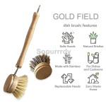 Custom Dish Brush Factory - Gentle Eco Bamboo Scrubber Plant Sponge Brush