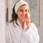 Custom Headband Manufacturer - Bamboo Cotton Fabric Shower Yoga Spa Headband