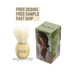 Custom Facial Brush Manufacturer - Natural Bristles Wooden Kabuki Cleansing Brush