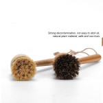 Custom Dish Scrub Brush Manufacturer - Bamboo Handle Stiff Bristles Pan Brush