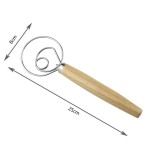 Custom Egg Beater Manufacturer - Stainless Steel Wooden Handle Manual Whisk