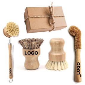 Custom Cleaning Brush Set Factory - Bamboo Sisal Palm Eco Friendly Brush Set