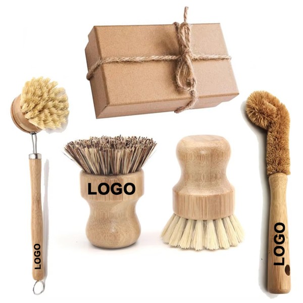 Custom Cleaning Brush Set Factory - Bamboo Sisal Palm Eco Friendly Brush Set