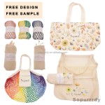 Custom Mesh Bag Manufacturer - Promotional Rainbow Cotton Net String Shopping Bag